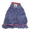 Value Plus Blend Looped End Wet Mop, 1-1/4" Headband, Blue, Large. 1/Ea