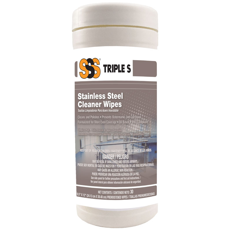 Triple S® Stainless Steel Wipes - Chemicals*Cleaners - Cleaning